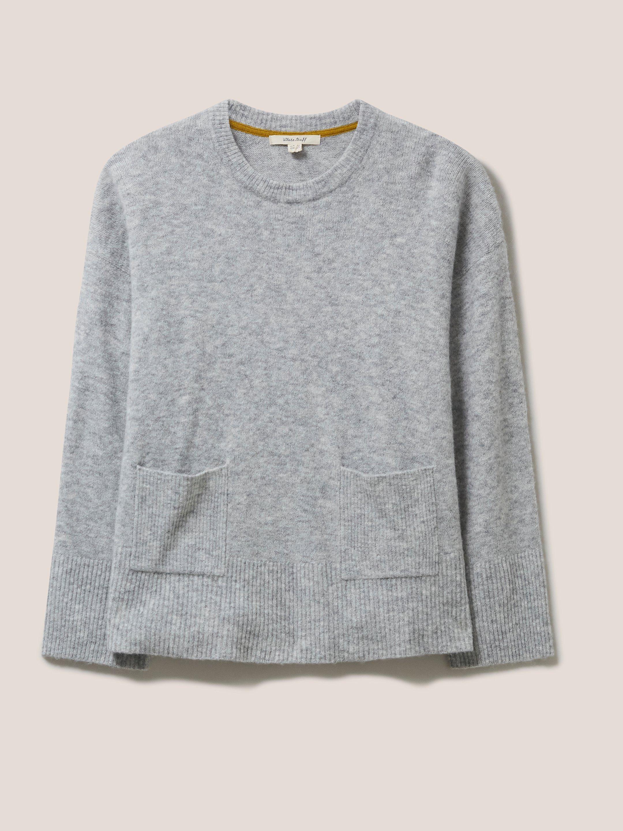 Tiggy Pocket Jumper in LGT GREY - FLAT FRONT