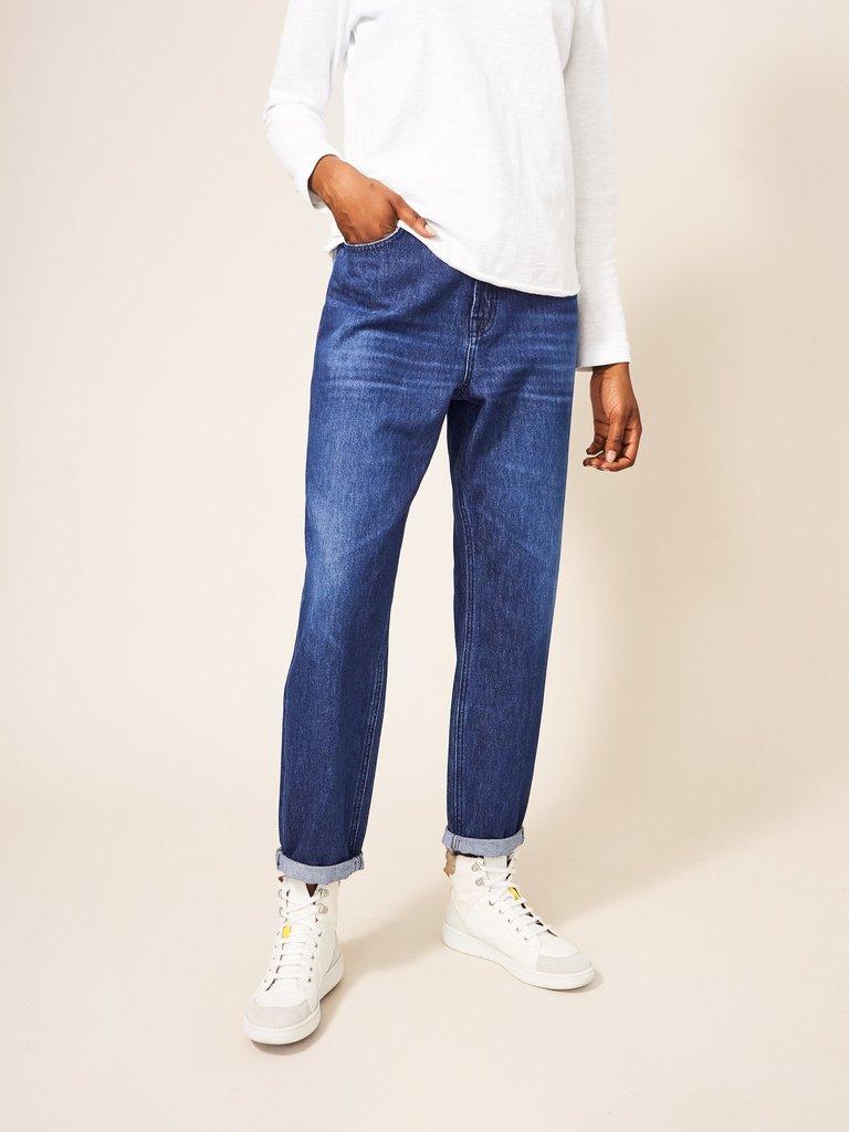 Freya Boyfriend Jean in MID DENIM - MODEL FRONT