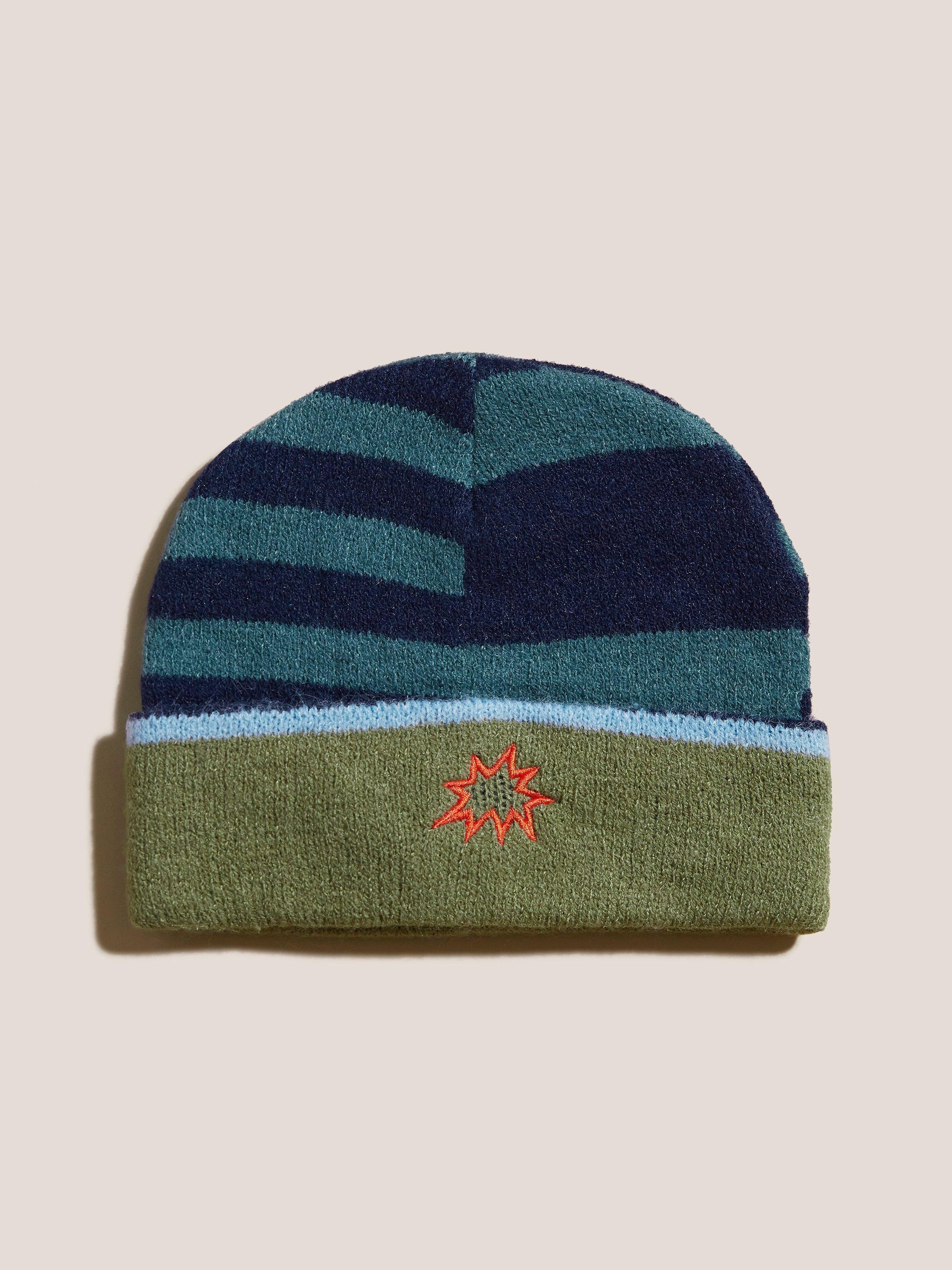 Pete Colourblock Hat in TEAL MLT - FLAT FRONT