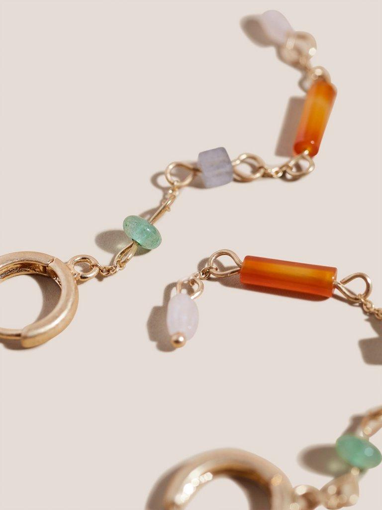 Multi Bead Drop Earrings in RED MLT - FLAT DETAIL