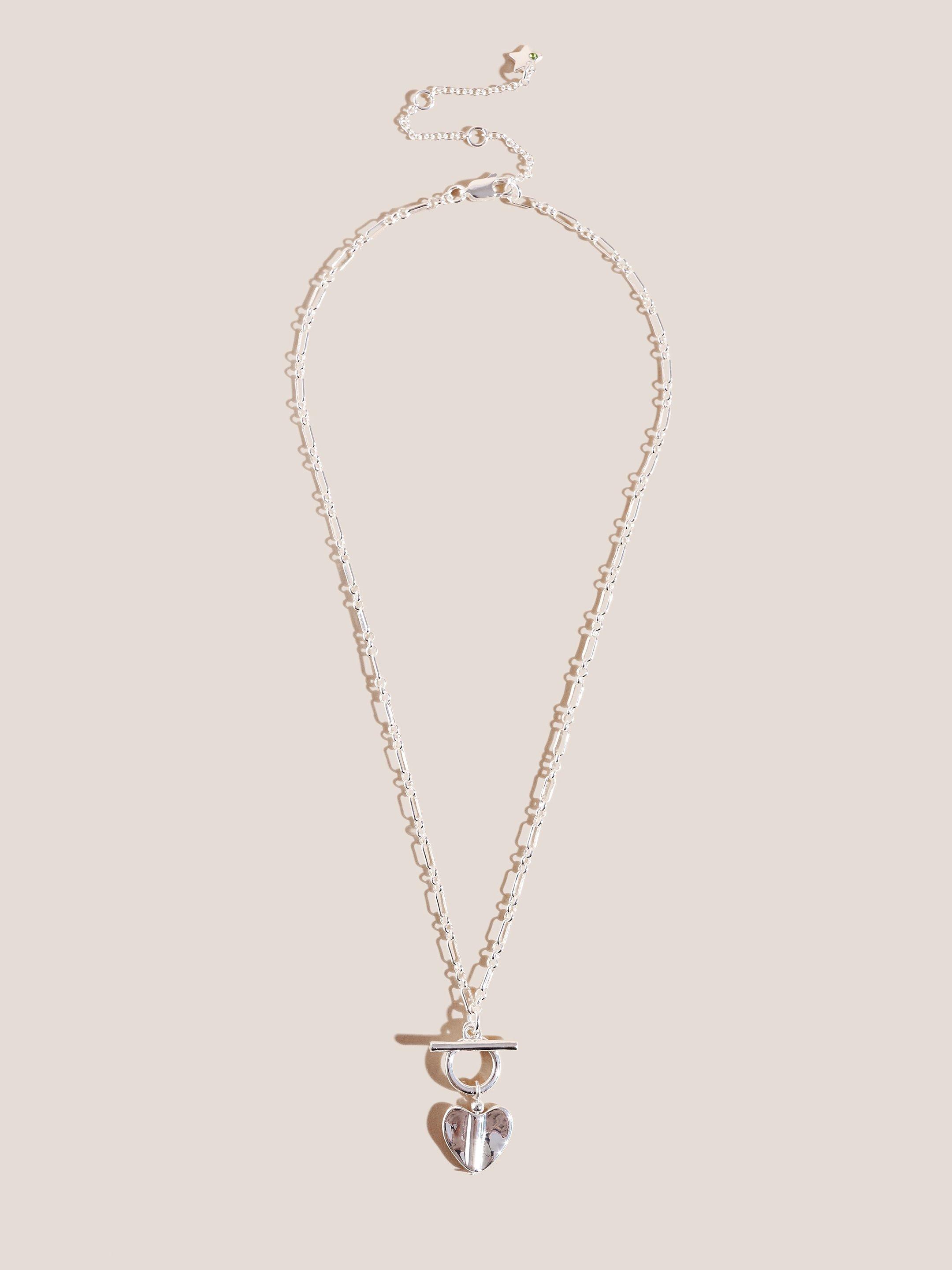 Silver Plated TBar Necklace in SLV TN MET - FLAT FRONT