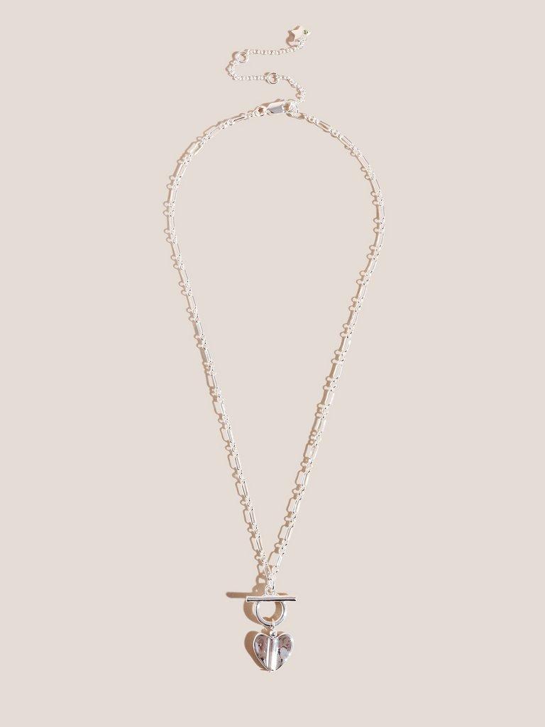 Silver Plated TBar Necklace in SLV TN MET - FLAT FRONT