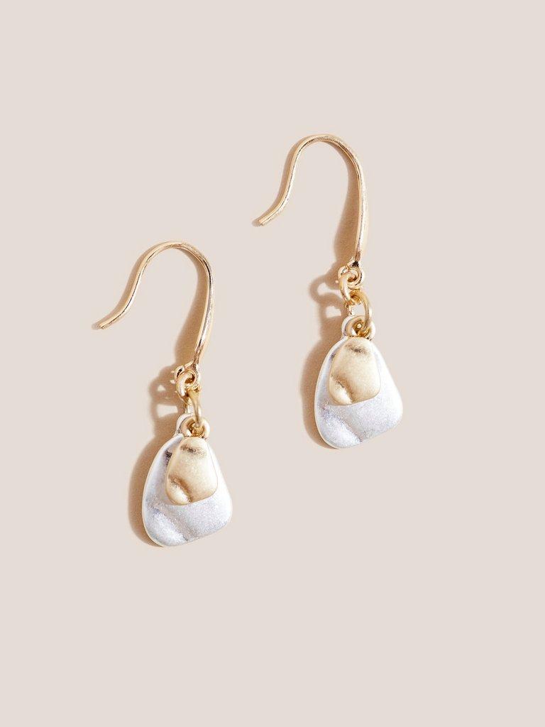 Metal Drop Earrings in GLD TN MET - FLAT FRONT