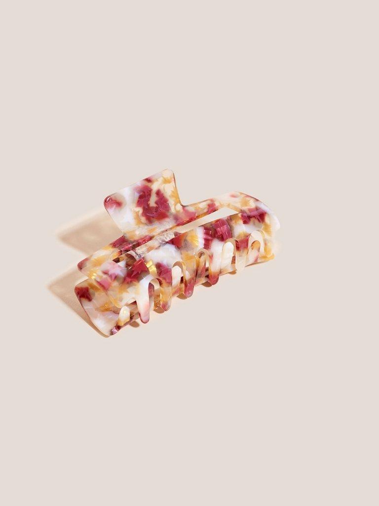 Marbled Hair Claw in PINK MLT - FLAT FRONT