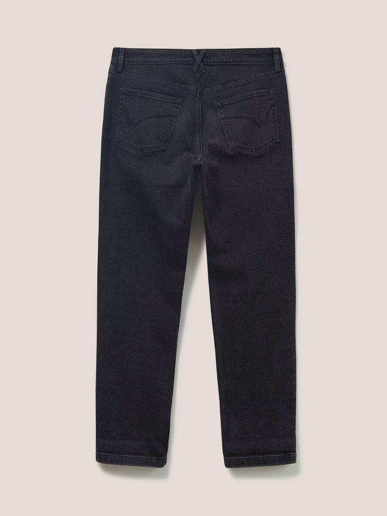 Katy Relaxed Slim Jeans in WASHED BLK - FLAT BACK