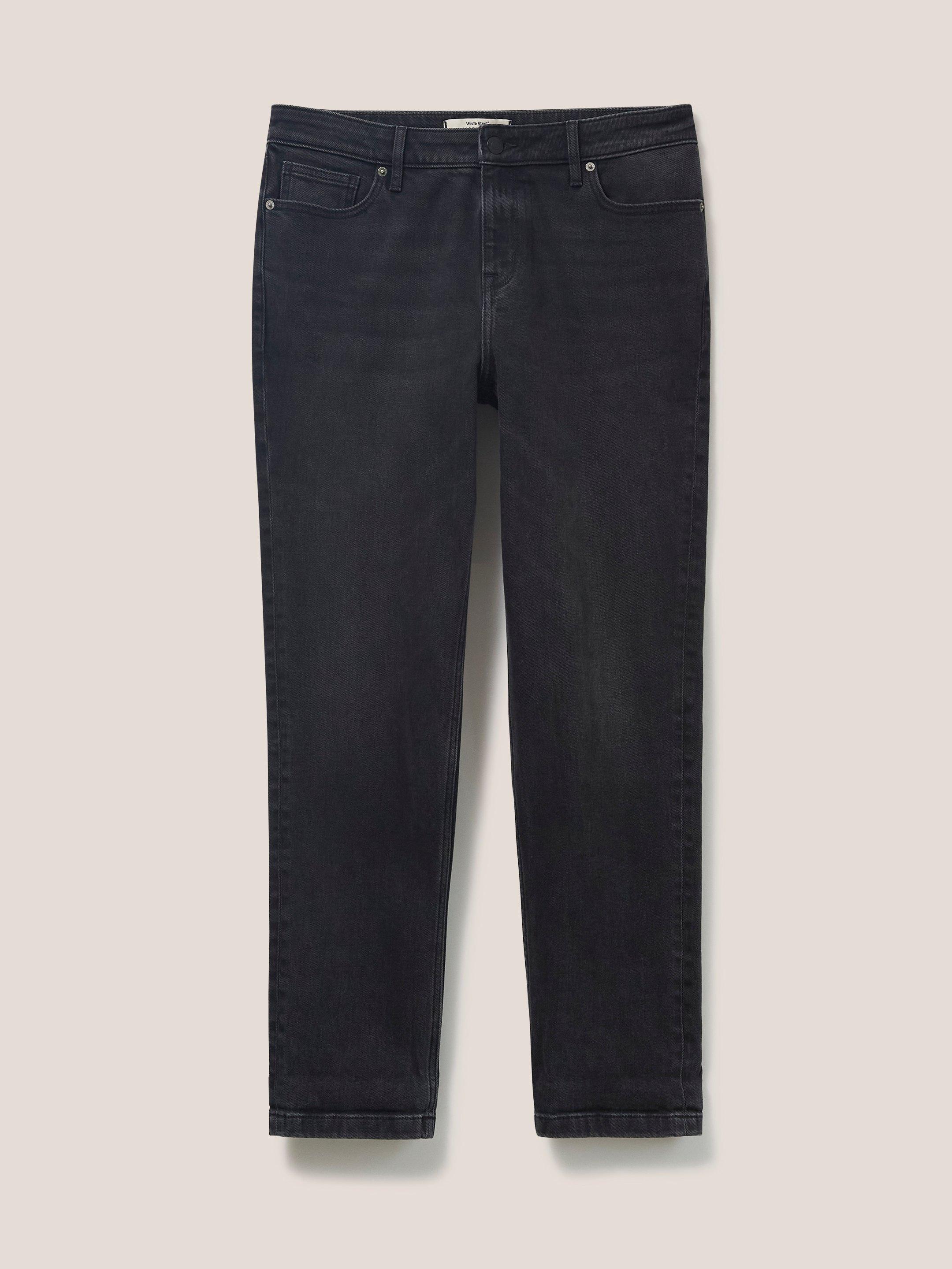 Katy Relaxed Slim Jeans in WASHED BLACK