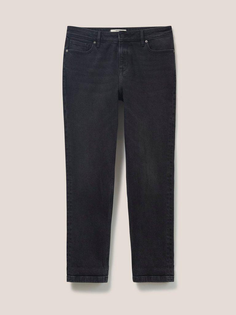 Katy Relaxed Slim Jeans in WASHED BLK - FLAT FRONT