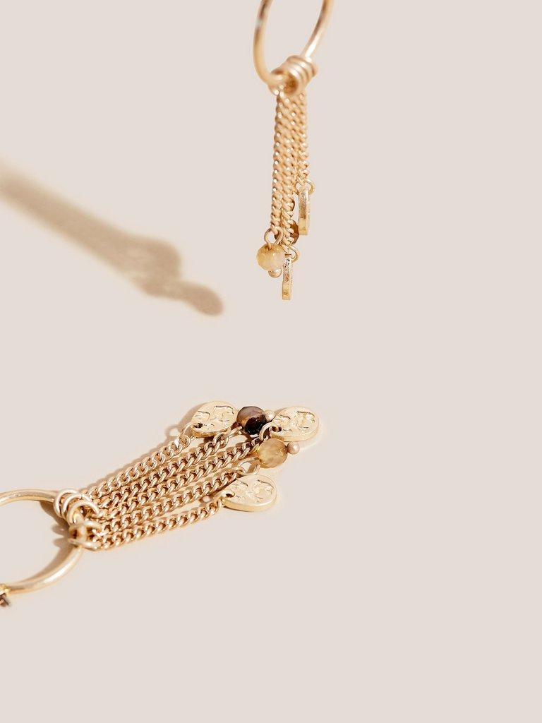 Mixed Metal Link Earrings in MIXED MET - FLAT DETAIL