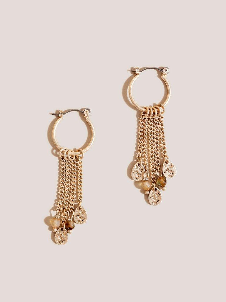 Mixed Metal Link Earrings in MIXED MET - FLAT FRONT