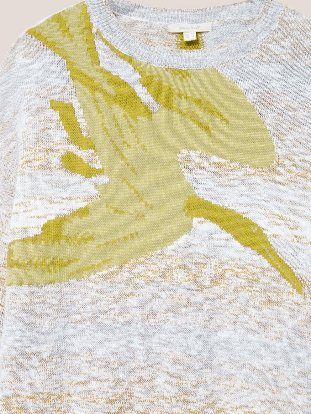 Ibis Intarsia Jumper in NAT MLT - FLAT DETAIL