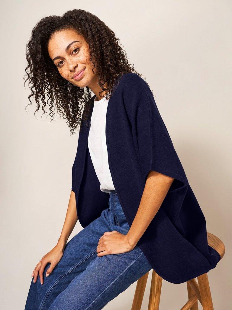 Cocoon Cardigan in DARK NAVY - LIFESTYLE