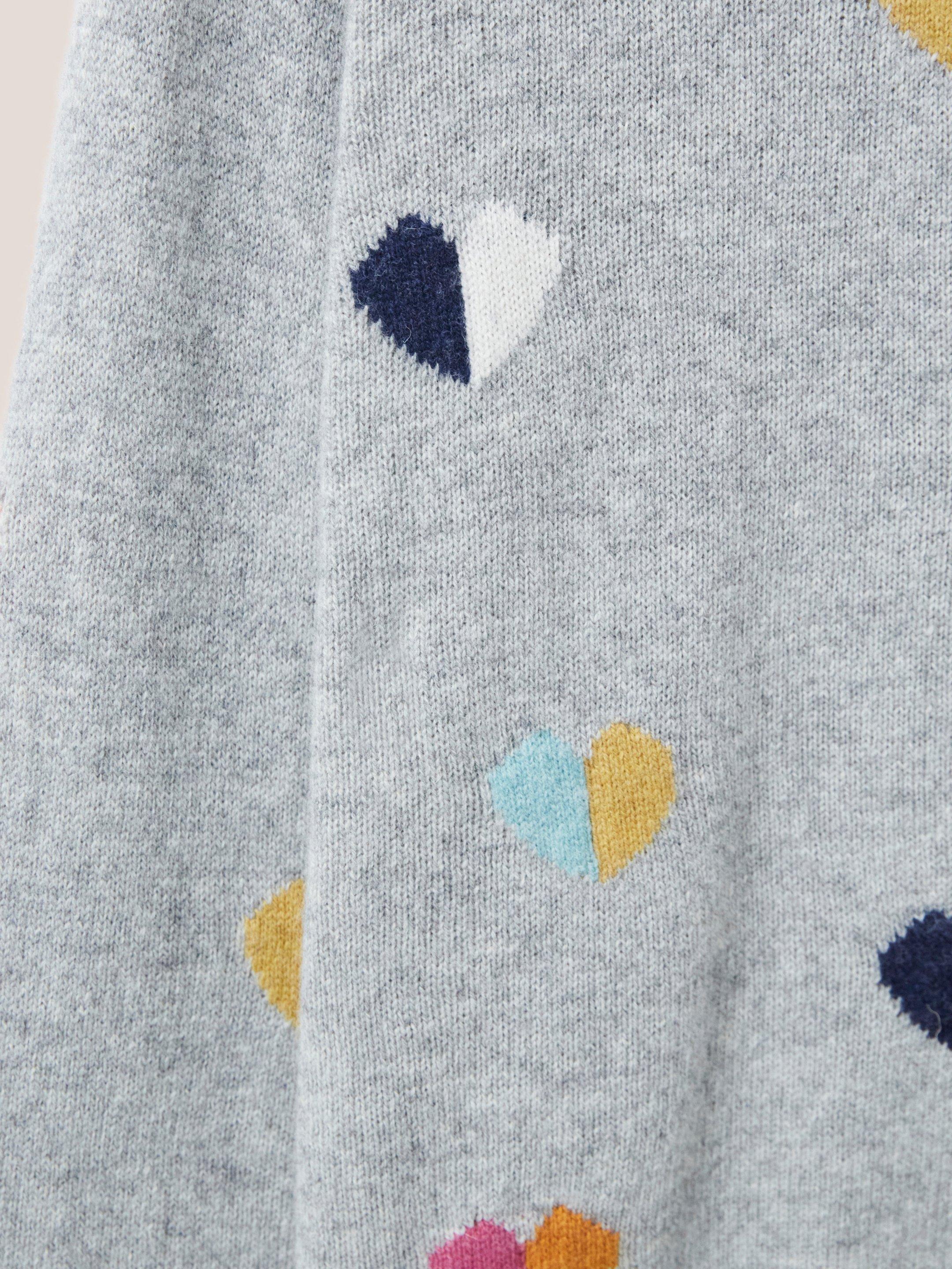 MULTI HEART JUMPER in GREY MLT - FLAT DETAIL