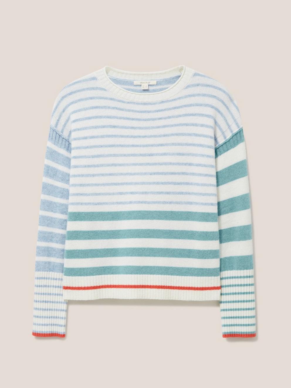 JEJU STRIPE JUMPER in BLUE MLT - FLAT FRONT