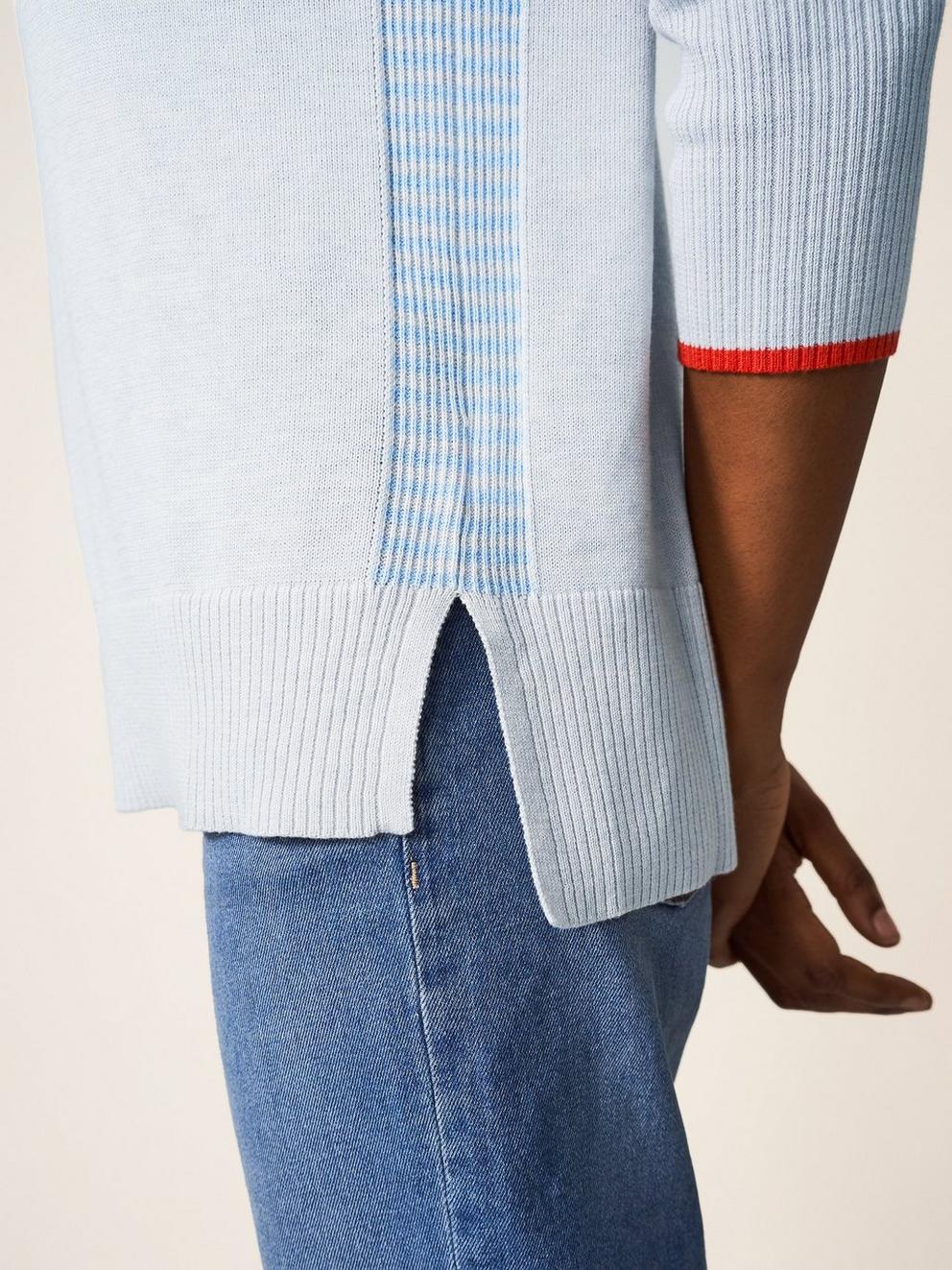 OLIVE JUMPER in GREY MLT - MODEL DETAIL