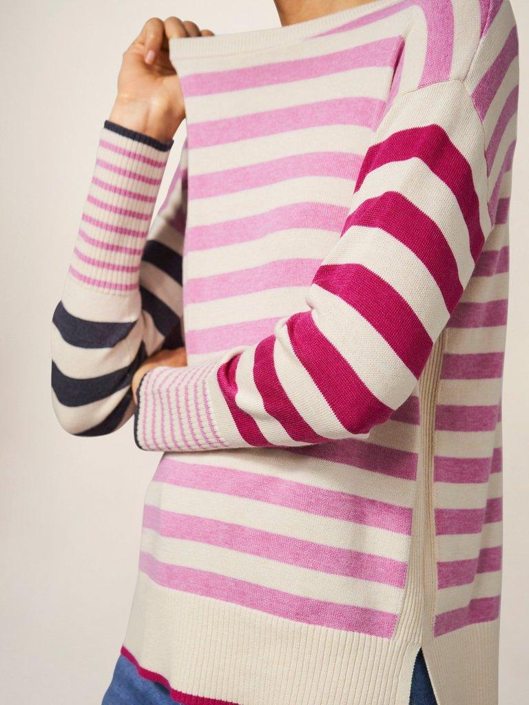 OLIVE JUMPER in PINK MLT - LIFESTYLE