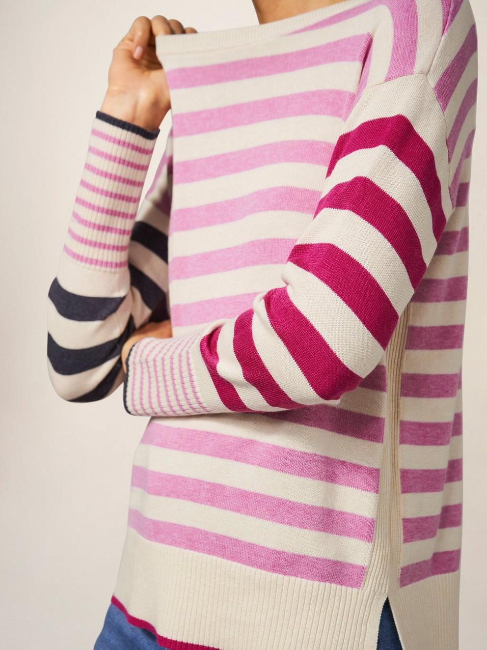 OLIVE JUMPER in PINK MLT - LIFESTYLE