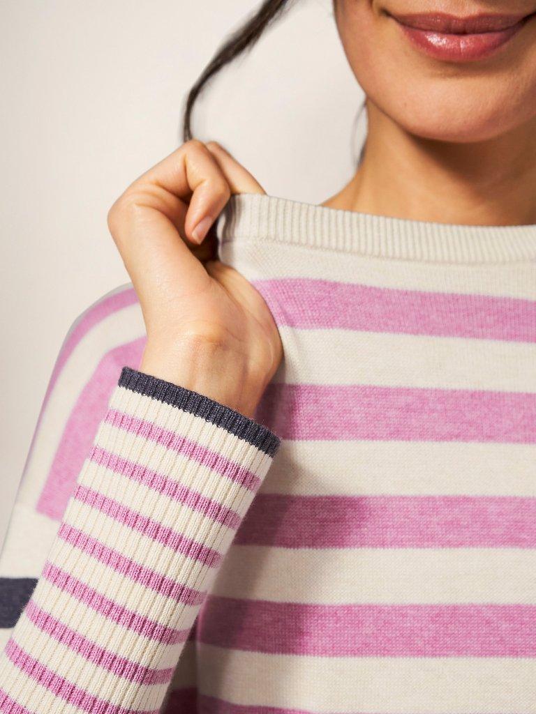 OLIVE JUMPER in PINK MLT - MODEL DETAIL