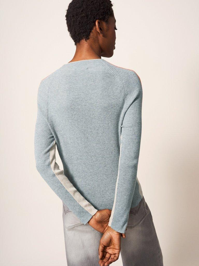 POP RIB JUMPER in NAT MLT - MODEL BACK