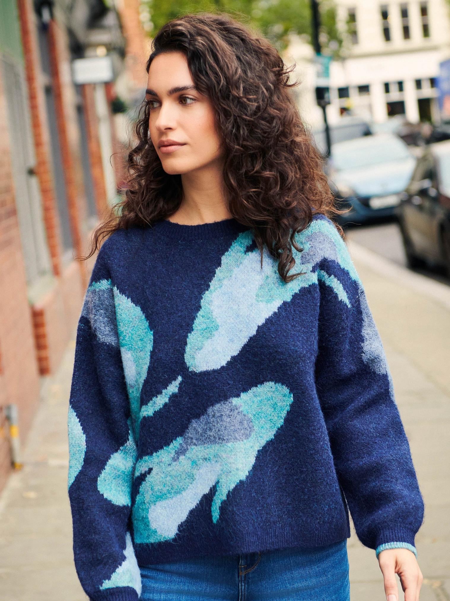 ABSTRACT KOI JUMPER in NAVY MULTI - MIXED