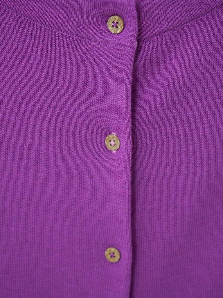 LULU CARDI in BRT PURPLE - FLAT DETAIL