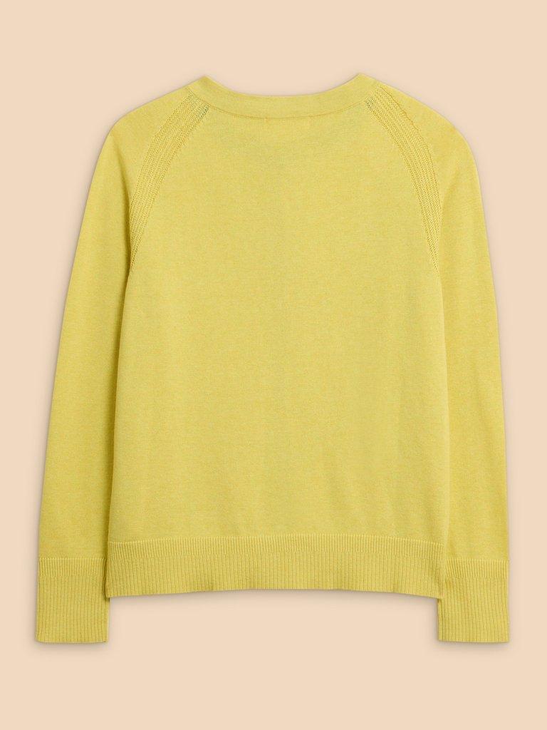 LULU CARDI in BRT YELLOW - FLAT BACK