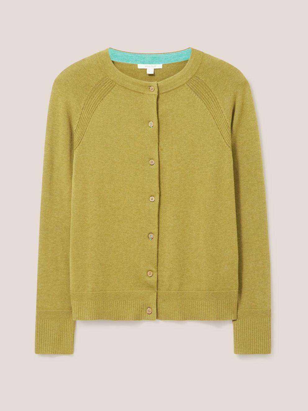 LULU CARDI in DEEP GRN - FLAT FRONT