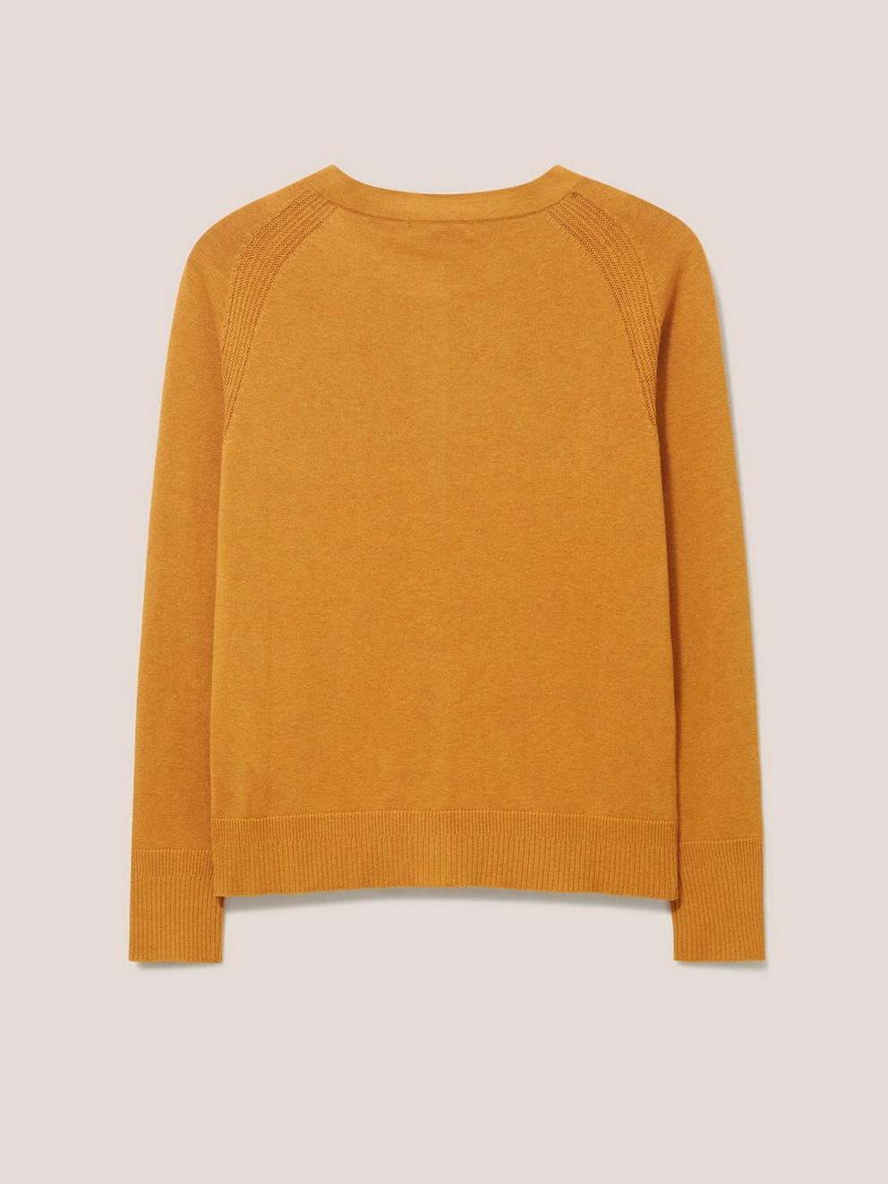 LULU CARDI in LGT BROWN - FLAT BACK