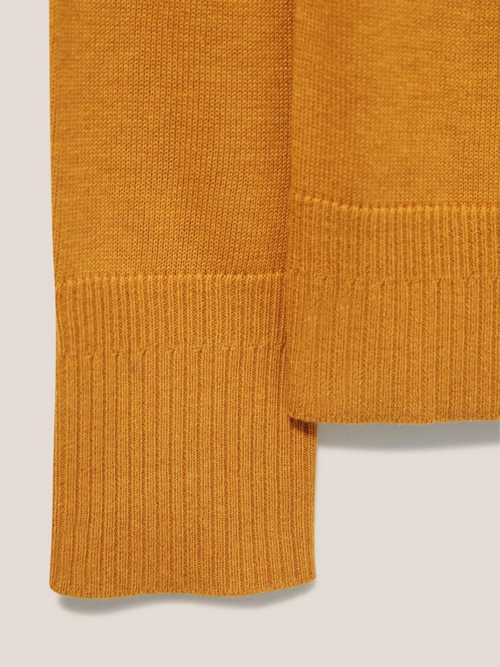 LULU CARDI in LGT BROWN - FLAT DETAIL