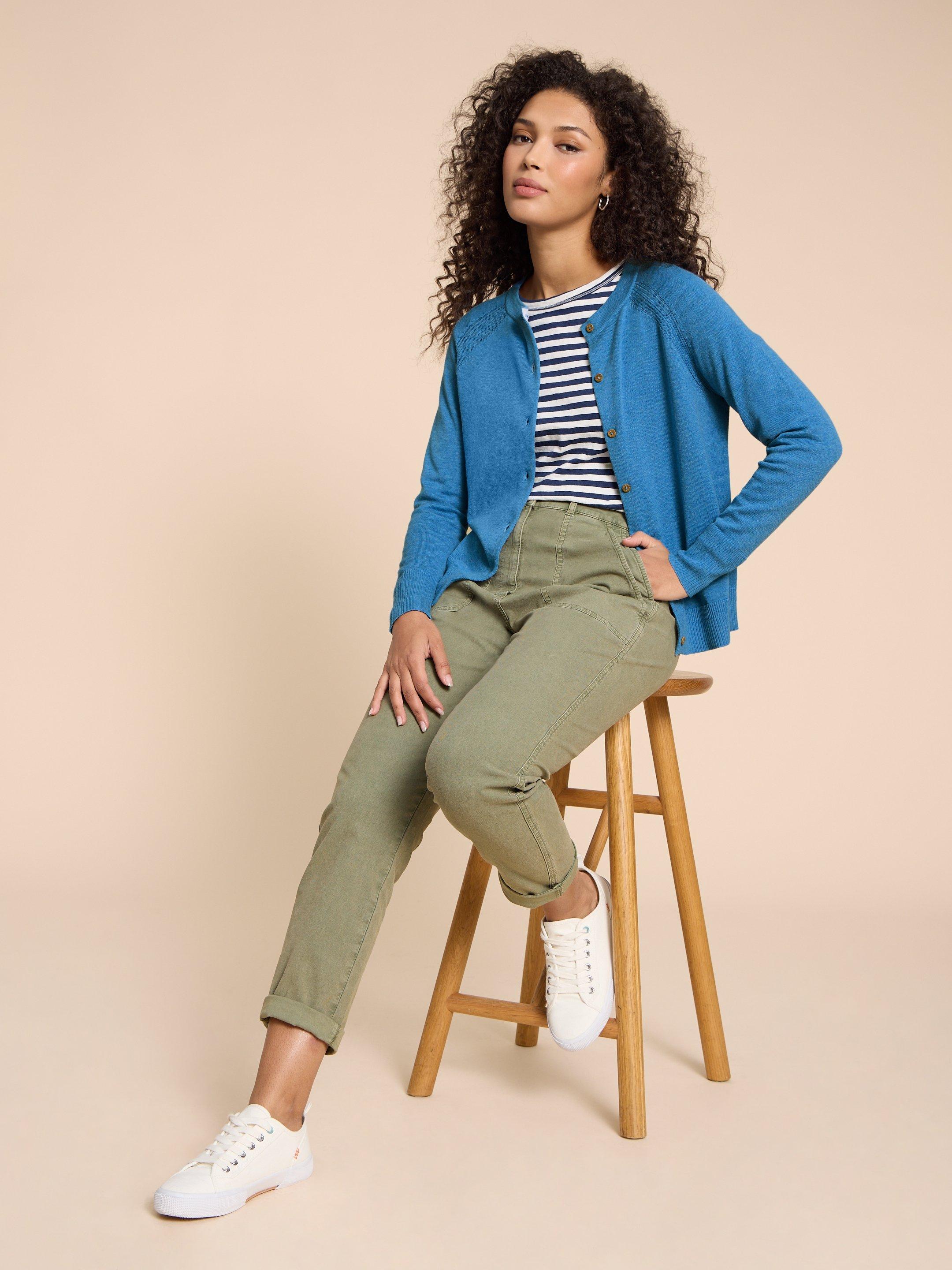 LULU CARDI in MID BLUE - LIFESTYLE