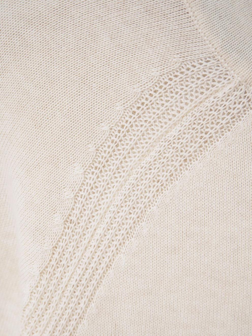 LULU CARDI in NAT WHITE - FLAT DETAIL