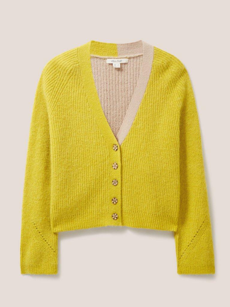 Dehlia Knitted Cardigan in LGT CHART - FLAT FRONT