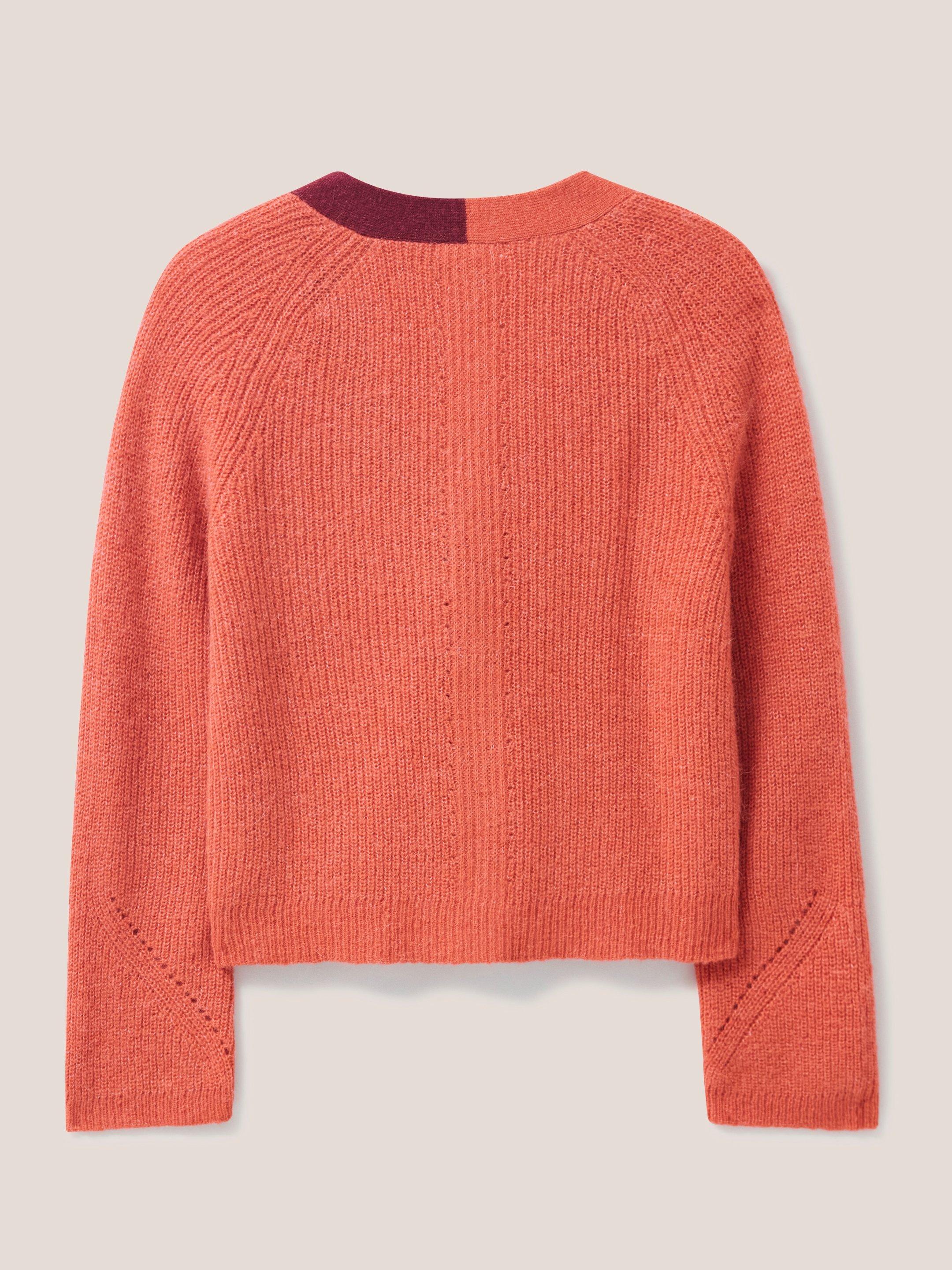 Dehlia Knitted Cardigan in MID ORANGE White Stuff