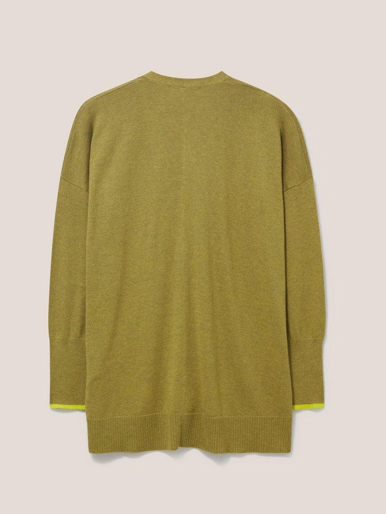 OLIVE CARDI in DEEP GRN - FLAT BACK