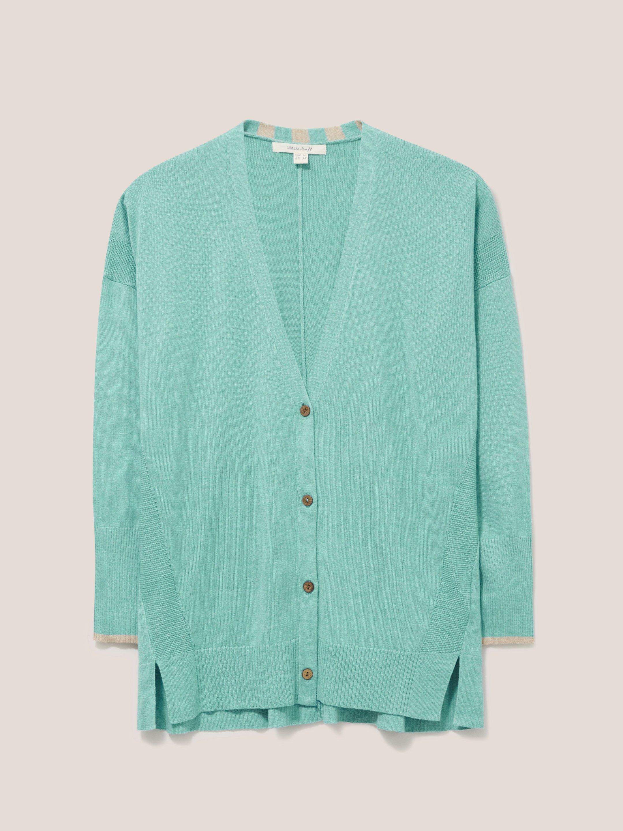 OLIVE CARDI in MID TEAL - FLAT FRONT