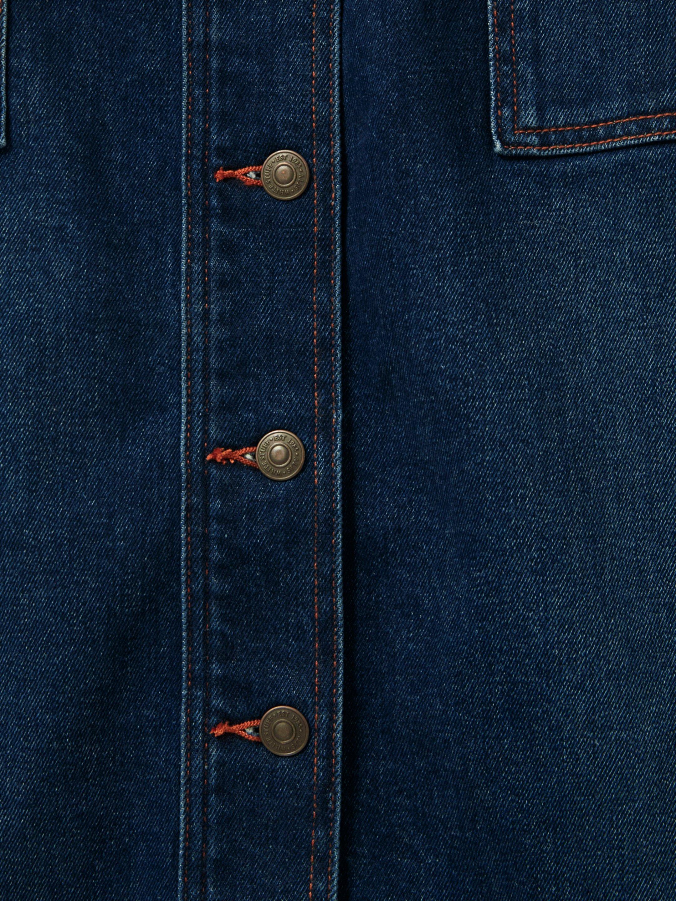 Colleen Denim Midi Skirt in DK DENIM - FLAT DETAIL