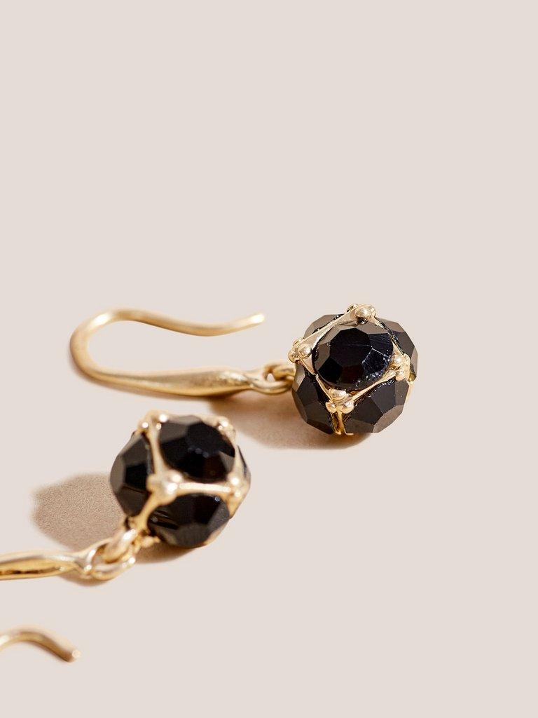 Stone Drop Earrings in BLK MLT - FLAT DETAIL