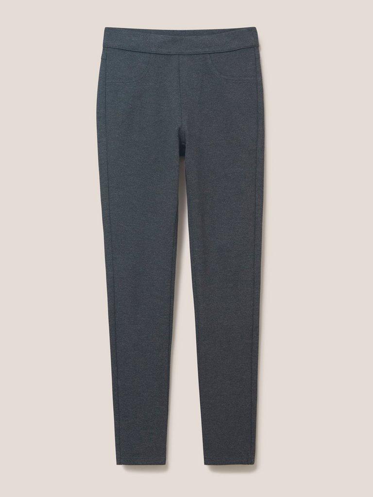 Jodie Ponte Jeggings in GREY MARL - FLAT FRONT