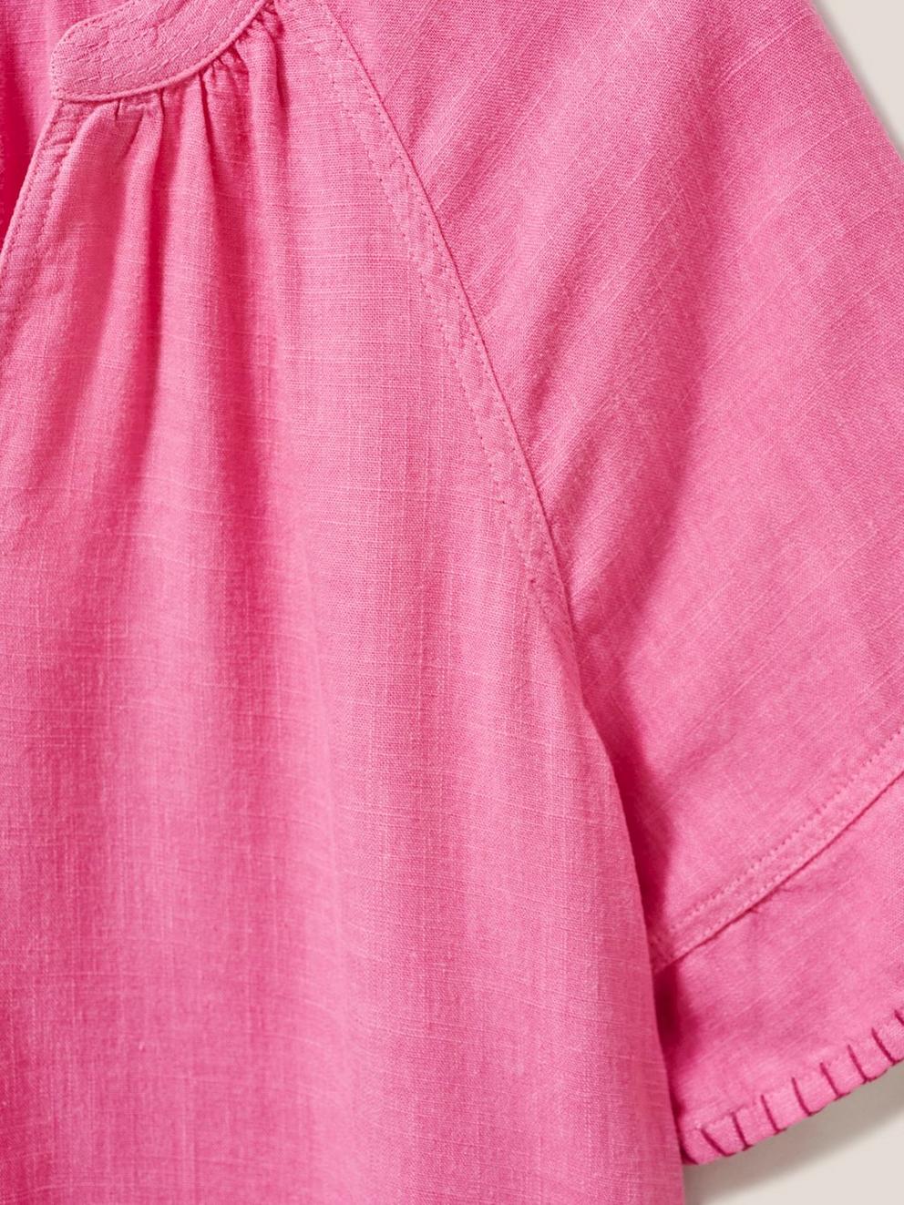 Cora Top in BRT PINK - FLAT DETAIL