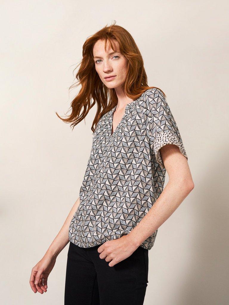 Cora Top in NATURAL MULTI