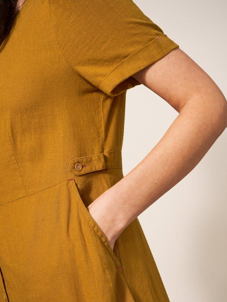 Ivy Dress in MID TAN - MODEL DETAIL