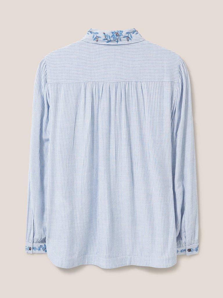 Trailing Embroidered Shirt in BLUE MLT - FLAT BACK