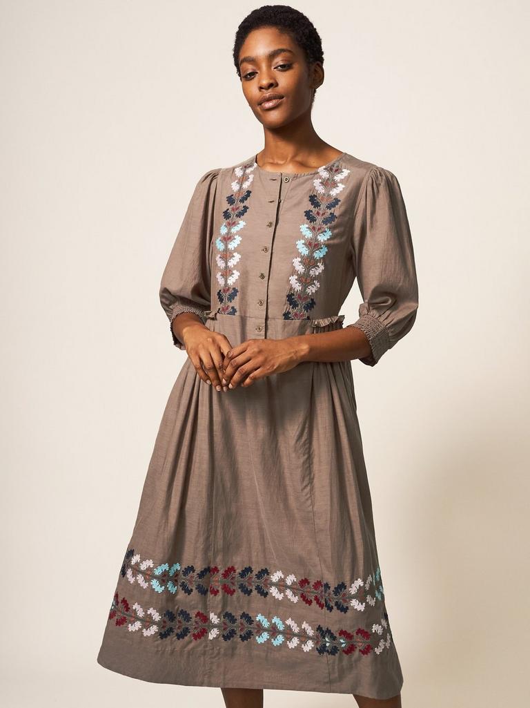 Lavender Embroidered Dress in NAT MLT - LIFESTYLE