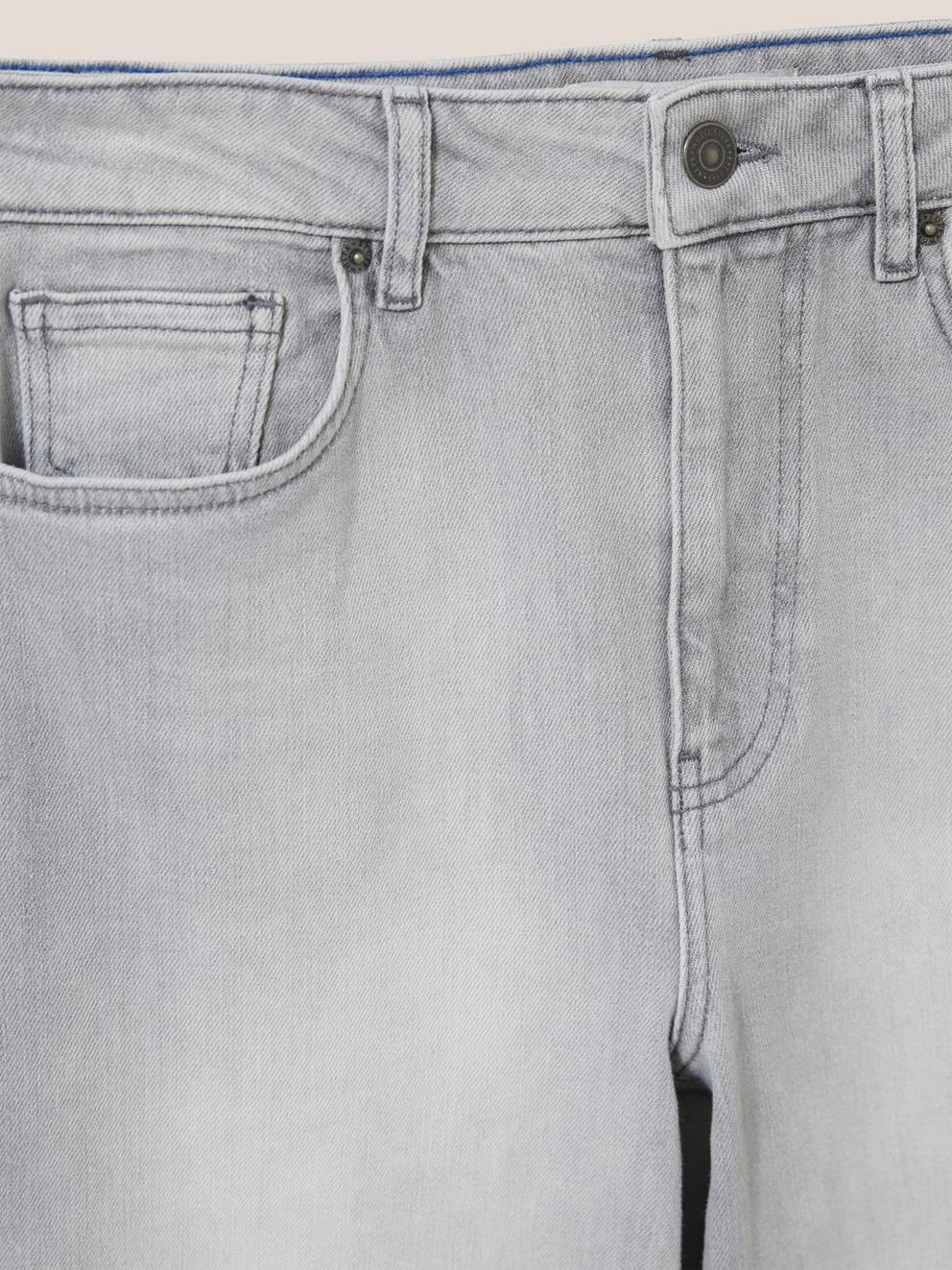 Heidi Wide Leg Jean in LGT GREY - FLAT DETAIL