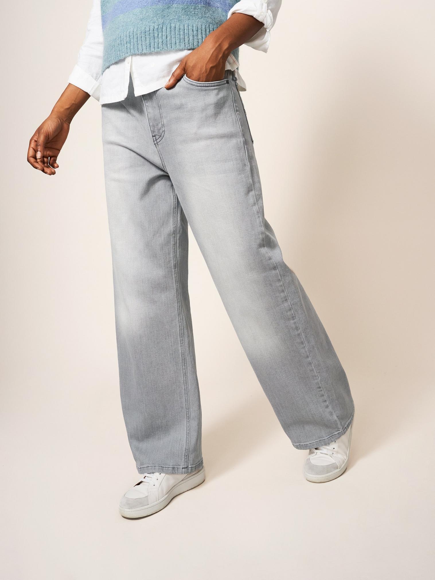 Heidi Wide Leg Jean in LGT GREY - LIFESTYLE
