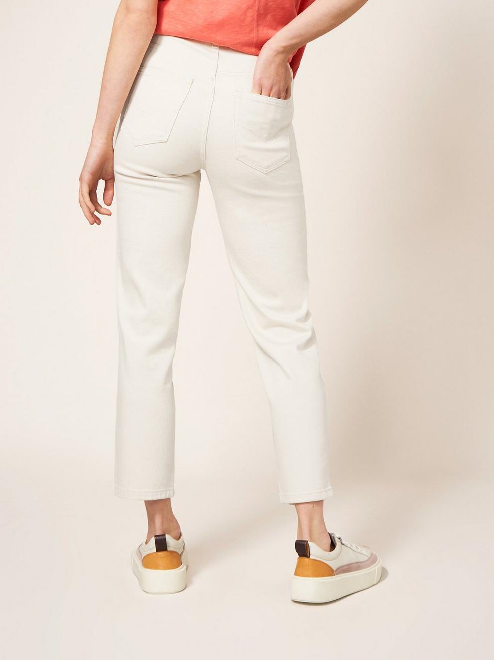 Miley Relaxed Straight Jean in LGT NAT - MODEL BACK