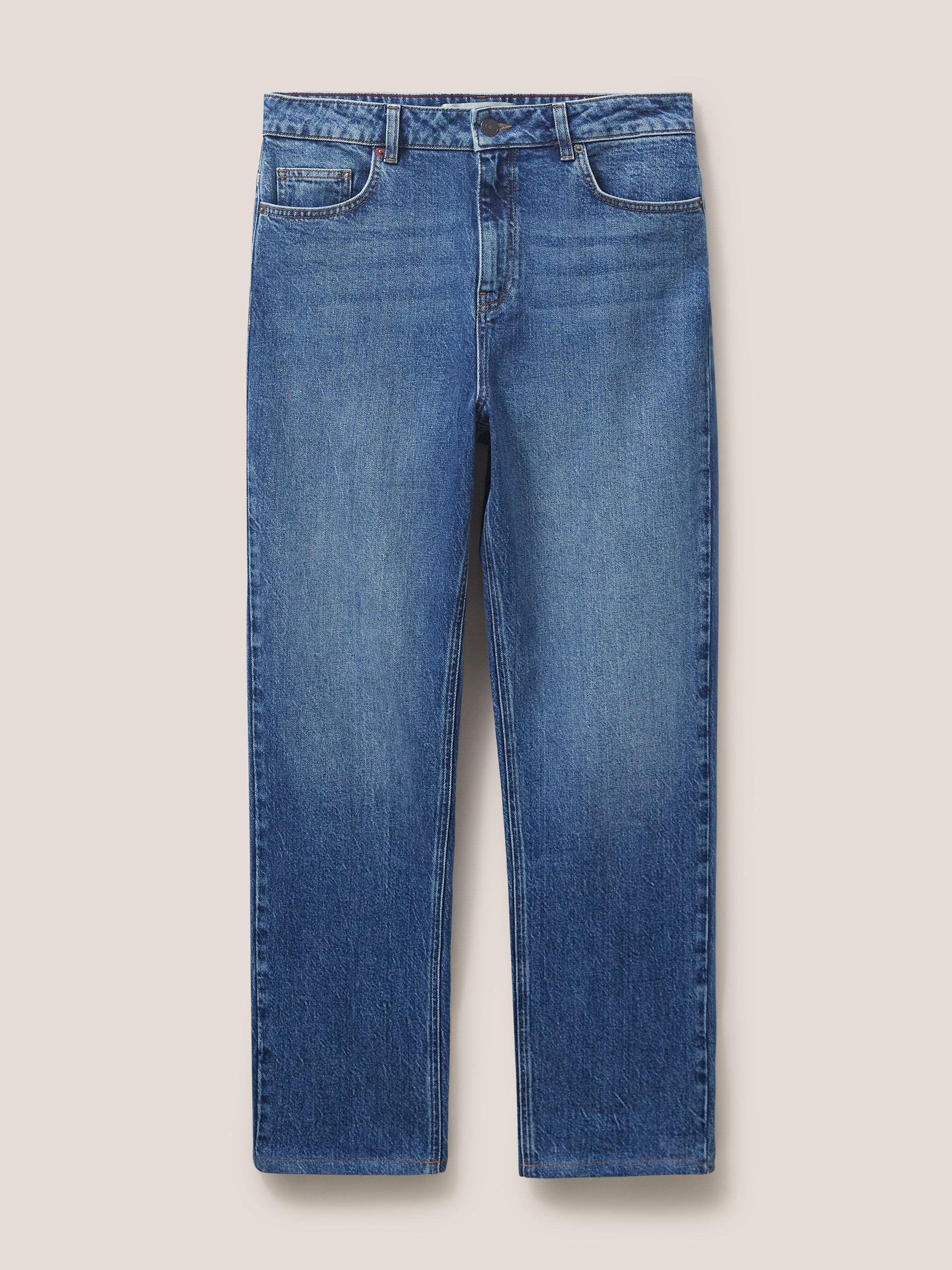 Miley Relaxed Straight Jean in MID DENIM - FLAT FRONT