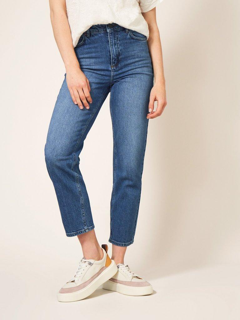 Miley Relaxed Straight Jean in MID DENIM | White Stuff