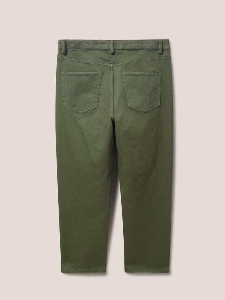 Miley Relaxed Straight Jean in MID GREEN - FLAT BACK