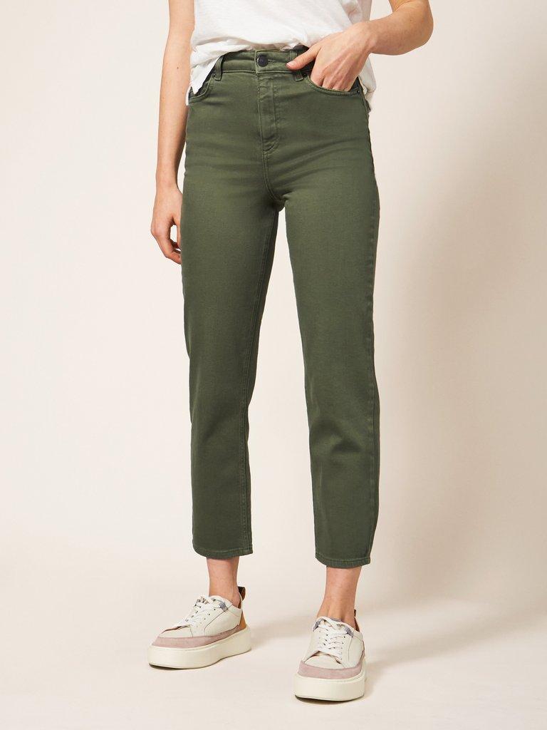 Miley Relaxed Straight Jean in MID GREEN - LIFESTYLE