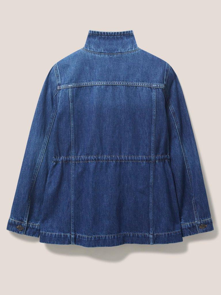 Leighton Denim Jacket in DK DENIM - FLAT BACK